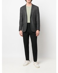 Мужской темно-серый пиджак в шотландскую клетку от Corneliani