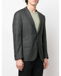 Мужской темно-серый пиджак в шотландскую клетку от Corneliani