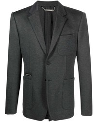 Мужской темно-серый пиджак с вышивкой от Philipp Plein