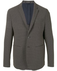 Мужской темно-серый пиджак с геометрическим рисунком от Emporio Armani