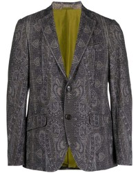 Мужской темно-серый пиджак с "огурцами" от Etro