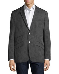 Темно-серый пиджак с принтом