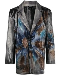 Мужской темно-серый пиджак с принтом от Avant Toi