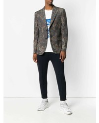 Мужской темно-серый пиджак с принтом от Stella McCartney