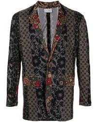 Мужской темно-серый пиджак с принтом от Pierre Louis Mascia