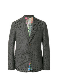 Мужской темно-серый пиджак с принтом от Vivienne Westwood Anglomania