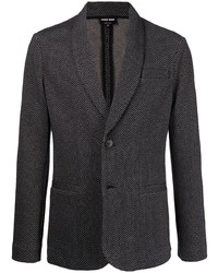 Мужской темно-серый пиджак с узором "в ёлочку" от Giorgio Armani