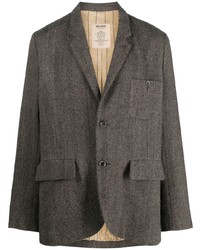 Мужской темно-серый пиджак с узором "в ёлочку" от Uma Wang