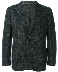 Мужской темно-серый пиджак с узором "гусиные лапки" от Eleventy