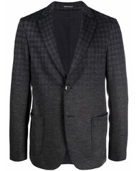 Мужской темно-серый пиджак с узором "гусиные лапки" от Emporio Armani