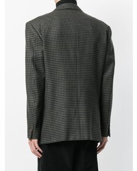 Мужской темно-серый пиджак с узором "гусиные лапки" от Pierre Cardin Vintage