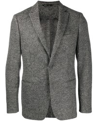 Темно-серый пиджак с узором зигзаг