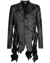 Мужской темно-серый пиджак с цветочным принтом от Comme Des Garcons Homme Plus