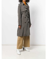 Женский темно-серый плащ в клетку от Rokh