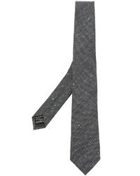 Мужской темно-серый плетеный галстук от Z Zegna