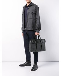 Темно-серый портфель из плотной ткани от Coach