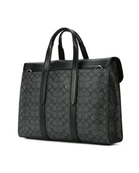 Темно-серый портфель из плотной ткани от Coach