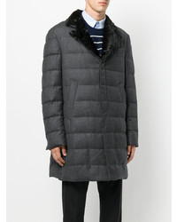 Мужской темно-серый пуховик от Moncler Gamme Bleu