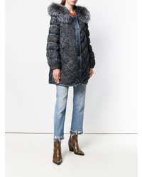 Женский темно-серый пуховик от Liska