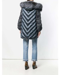 Женский темно-серый пуховик от Liska