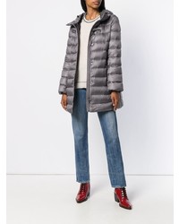 Женский темно-серый пуховик от Fay