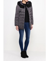 Женский темно-серый пуховик от Rinascimento