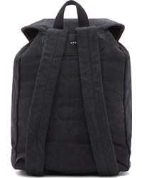 Мужской темно-серый рюкзак из плотной ткани от A.P.C.