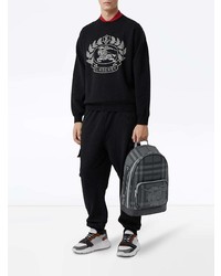 Мужской темно-серый рюкзак с принтом от Burberry