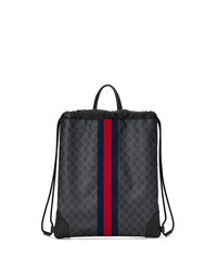 Мужской темно-серый рюкзак с принтом от Gucci