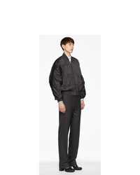 Мужской темно-серый сатиновый бомбер от Random Identities