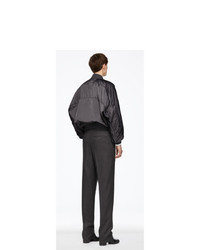 Мужской темно-серый сатиновый бомбер от Random Identities