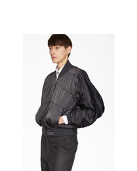 Мужской темно-серый сатиновый бомбер от Random Identities