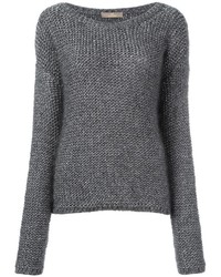 Женский темно-серый свитер из мохера от Cruciani