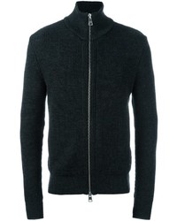Мужской темно-серый свитер на молнии от AMI Alexandre Mattiussi