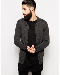 Мужской темно-серый свитер на молнии от Asos