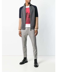 Мужской темно-серый свитер на молнии от DSQUARED2