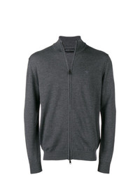 Мужской темно-серый свитер на молнии от Emporio Armani