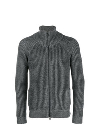 Мужской темно-серый свитер на молнии от Roberto Collina