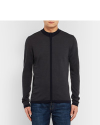 Мужской темно-серый свитер на молнии от Giorgio Armani