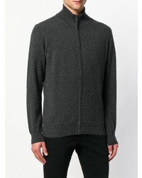Мужской темно-серый свитер на молнии от Laneus