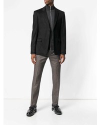 Мужской темно-серый свитер на молнии от Prada