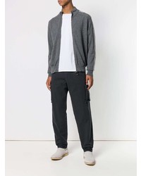 Мужской темно-серый свитер на молнии от Eleventy