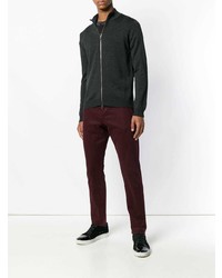 Мужской темно-серый свитер на молнии от Cenere Gb