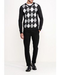 Мужской темно-серый свитер с v-образным вырезом от Baon