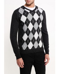 Мужской темно-серый свитер с v-образным вырезом от Baon