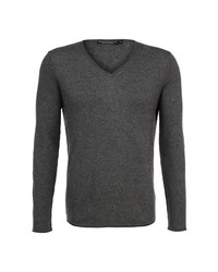 Мужской темно-серый свитер с v-образным вырезом от Best Mountain