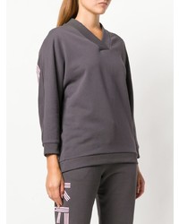 Женский темно-серый свитер с v-образным вырезом от Kenzo