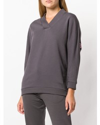 Женский темно-серый свитер с v-образным вырезом от Kenzo
