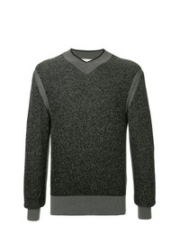Мужской темно-серый свитер с v-образным вырезом от Cerruti 1881