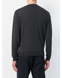 Мужской темно-серый свитер с v-образным вырезом от John Smedley
